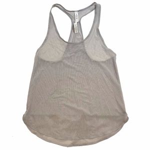 Lululemon Mesh Racerback Tank in Light Grey, Size 6